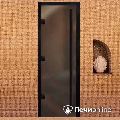 Дверь для бани Arta Премьер 60G бронза с черным профилем, 1900х700 мм в Бердске